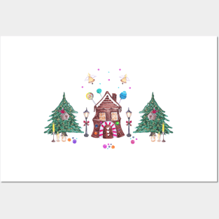 Magical Watercolor Christmas Posters and Art